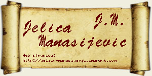 Jelica Manasijević vizit kartica